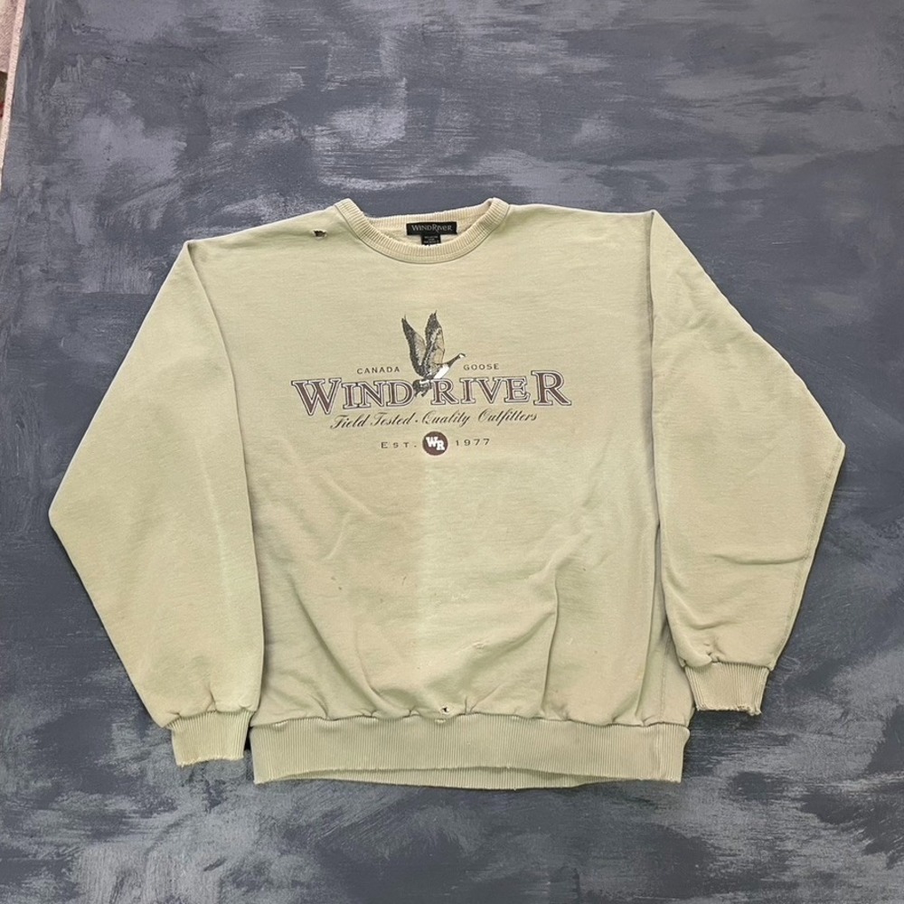 Vintage Wind River sweatshirt mens XL Beige 1990s goose Canada